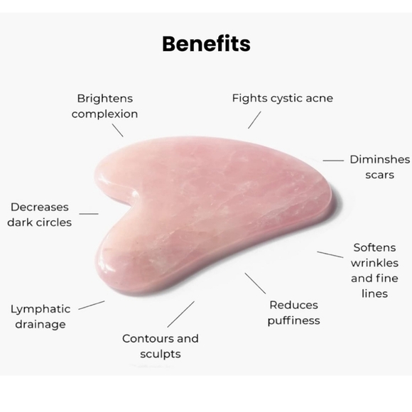 Rose Quartz Gua Sha Facial Tool - Picture 5 of 5